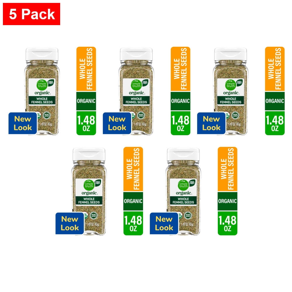 Simple Truth Whole Fennel Seeds Shaker 1.48 oz - 5 Pack