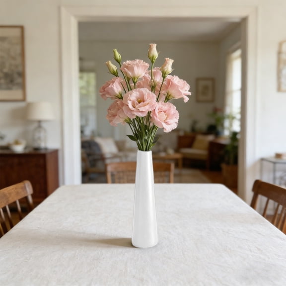 Simple Vase for Flowers Plants, Matte Vases for Modern Table Shelf Home Decor Wedding Boho Decor, 10.6" H Frosted Elegant Vase for Pampas Grass Fluffy Stem Bouquet Lavender Flowers (1Pcs)