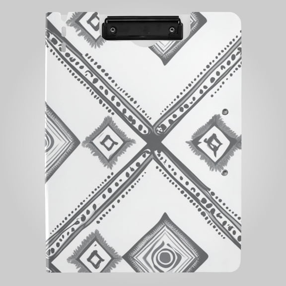 Simple Vector Abstract Shapes Foldable Binder Folder Clipboard with Pen Slot Double Clips A4 Size File Storage