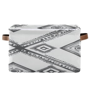 Simple Vector Abstract Shapes Square Storage Bins with Handles Collapsible Containing Box 1 Pack