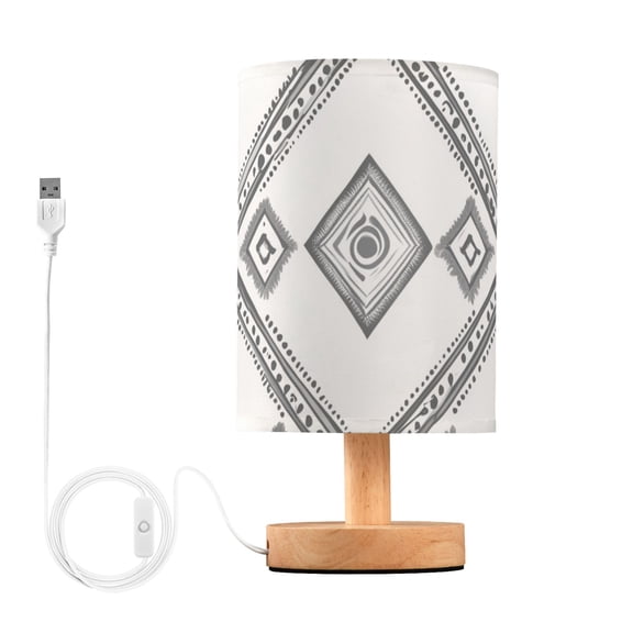 Simple Vector Abstract Shapes Table Lamp with USB Port LED Warm Light Lamp Night Light Home Decor