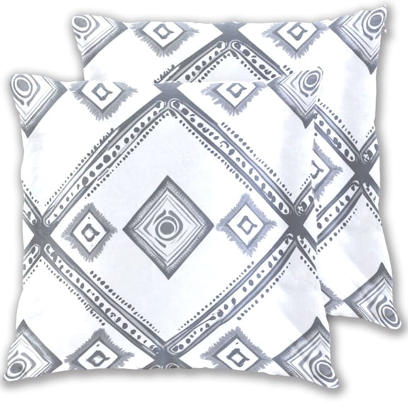 Simple Vector Abstract Shapes Throw Pillow Covers Pillowcases 16 x 16 Inch Home Decor 2 Packs for Bedroom Sofa