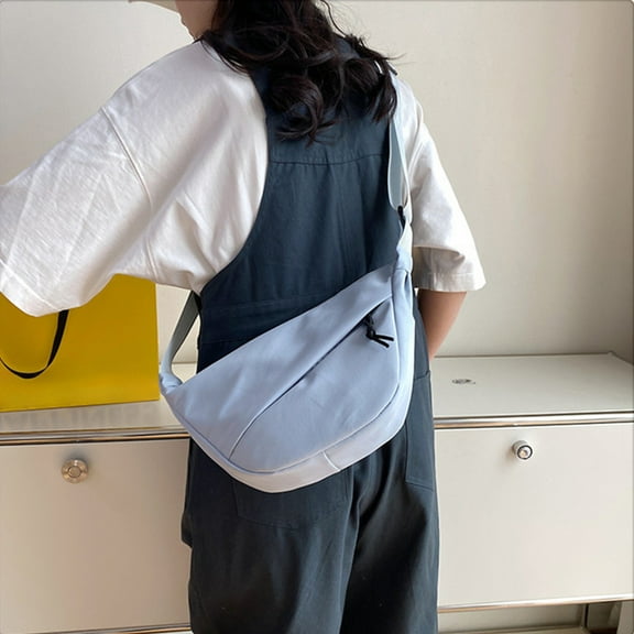 Simple Versatile Crossbody Bag, Lightweight Shoulder Bag, Nylon Travel Bag, Daily Casual Organizer, Large Compartment, Adjustable Strap, Portable Work and Outdoor Bag