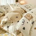 Simple Vintage Floral Cotton Bedding Set with Bed Sheet Quilt Cover and