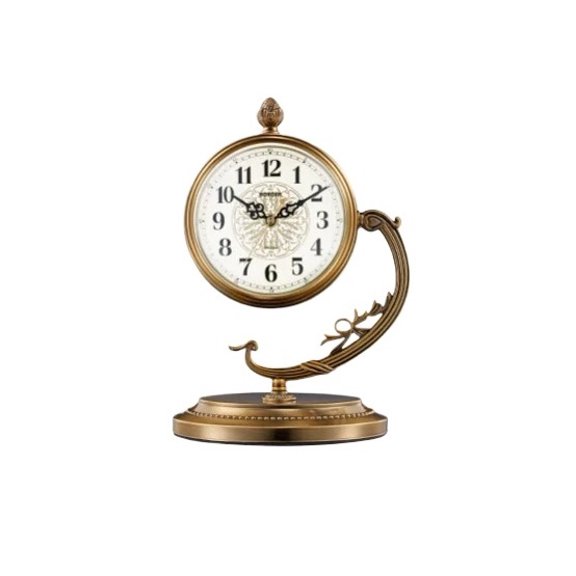 Simple Vintage Table Clock Living Room Bedroom Desktop Decor Craft Mute Desktop Clock Ornaments
