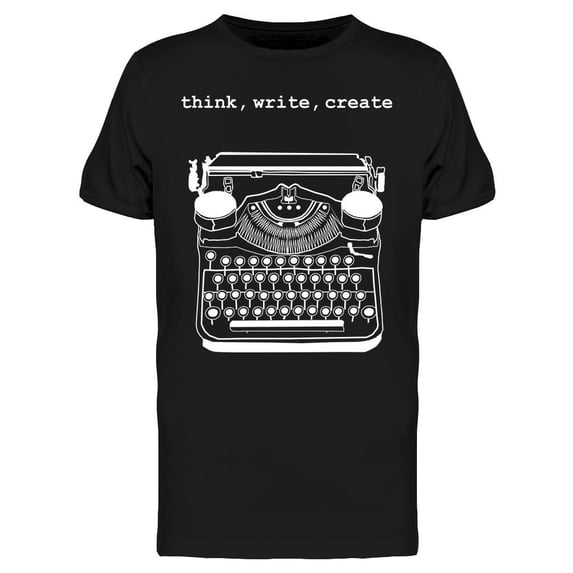 Simple Vintage Typewriter Tee Men's -Image by Shutterstock