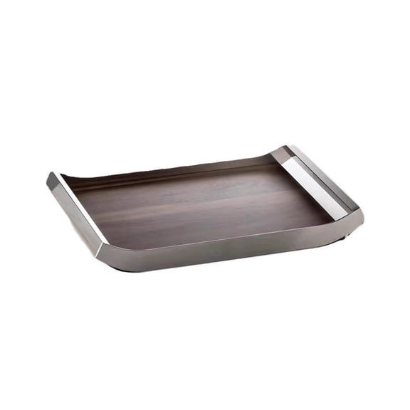Simple Walnut Tray For Home Decoration And Storage Aromatherapy Candle Placement Tray Stainless Steel Breakfast Placement Tray