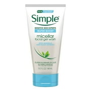 Simple Water Boost Micellar Facial Gel Wash for Sensitive Skin, 3 Count