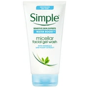 Simple Water Boost Sensitive Skin Micellar Facial Gel Wash, 5 oz