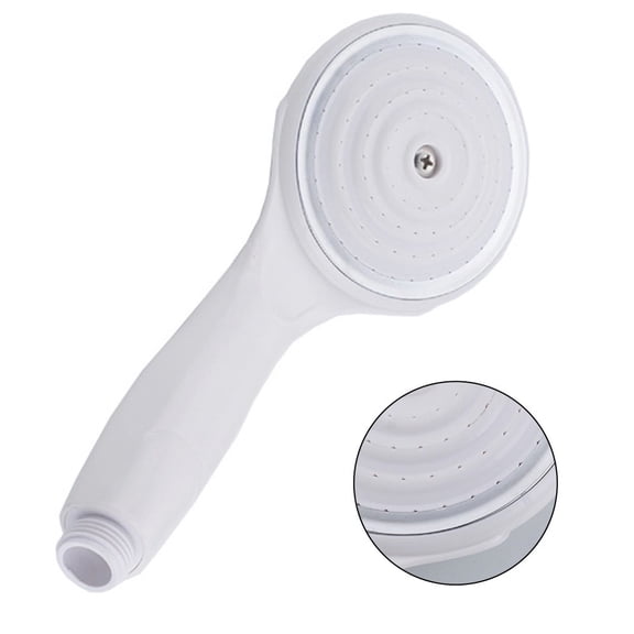 Simple White Handheld Shower Head, High Pressure Water Saving ABS Bathroom Sprayer With Air Intake Technology For Low Flow, RV, Boat, Old Building And Apartment