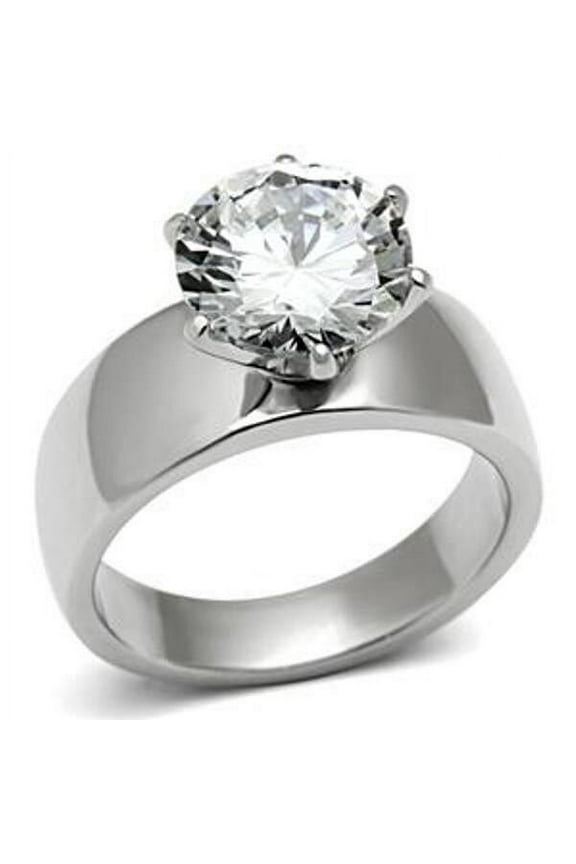 Simple Wide Band Solitaire Diamond Ring For Her 2.0 Ct Simulated Diamond 14K White Gold Over