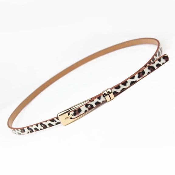 Simple Women PU Leather Belt Vintage Female Thin Waistband Gold Metal Buckle Dress Coat Jeans Decor Waist Straps Belts