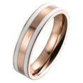 thumbnail image 1 of Simple Women Titanium Steel Wedding Rings Fashion Couple Lovers Rings(Women8#), 1 of 8