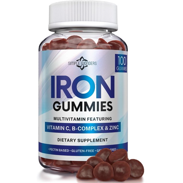 Simple Wonders Iron Gummies for Women, Men & Kids, Iron Chewable