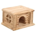Simple Wood Hamster House Pet Cage Hideout Small Animals Hideaway Hut