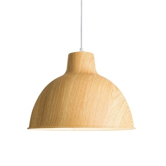 Simple Wood Pattern Metal Pendant Lighting for Over Kitchen Island Nordic Minimalism Hanging Light Fixture Adjustable Height Pendant Lamp Farmhouse Ceiling Chandelier for Dining Room Table