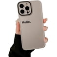 thumbnail image 1 of Simple Word Happy and Hello Silver Plated Soft  for iPhone Case (Hello,iPhone 15 Pro Max), 1 of 7
