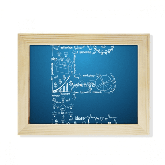 Simple Work Brainstorm Data Curve Illustration Desktop Photo Frame Picture Art Decoration Painting 6x8 inch