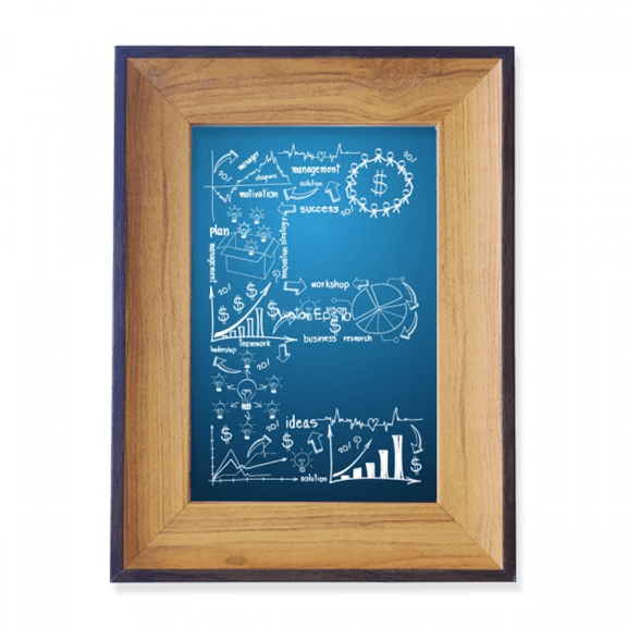 Simple Work Brainstorm Data Curve Illustration Photo Frame Exhibition Display Art Desktop Painting