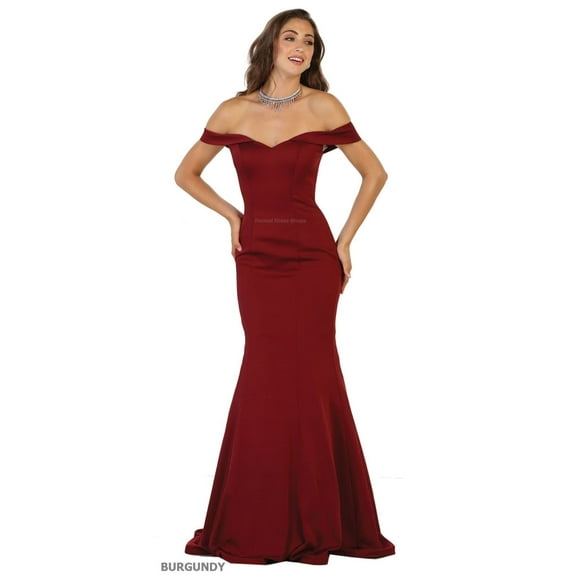 Simple Yet Sexy Off The Shoulder Prom Evening Gown & Plus Size