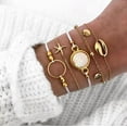 thumbnail image 1 of Unisex Alloy Bracelet with Starfish Charms and Shell Charms Beach Bracelet Simple Geometric Bracelet Anniversary Gift, 1 of 9