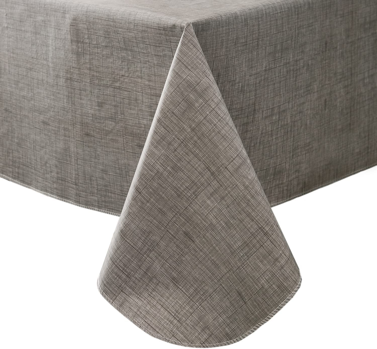 Simple and Elegant Vinyl Tablecloth with Flannel Backing Waterproof