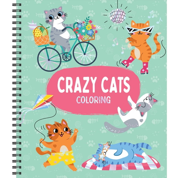 Simple and Sweet Coloring Book Crazy Cats Coloring (Spiral-Bound)