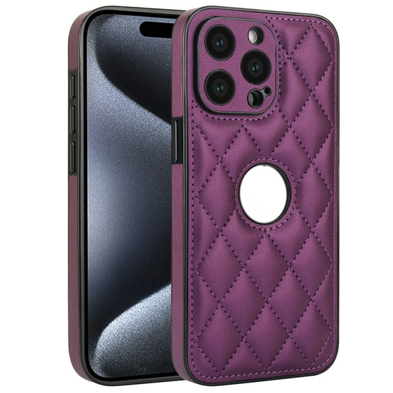 Simple and stylish leather phone case for iPhone 12 ProMax, fine hole protective cover