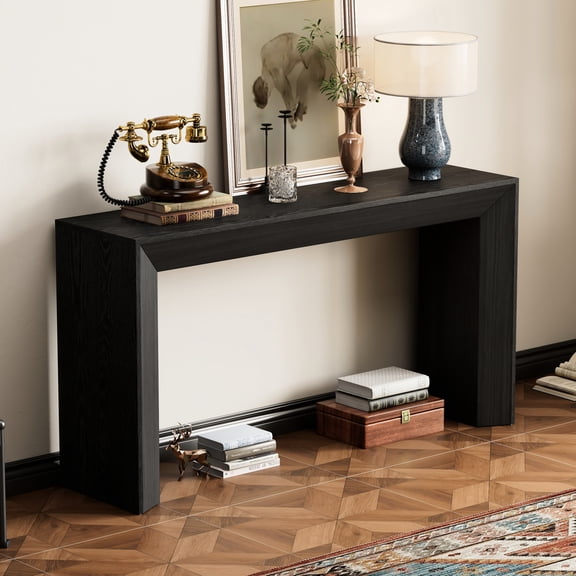 Simple console table with wood top / Used in multiple home spaces / Adds style and order