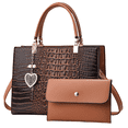 thumbnail image 1 of Crocodile Double Bag Set Handbag, 2-Piece, 1 of 6