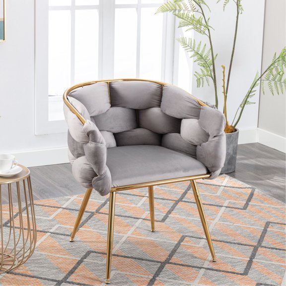 Simple - designed Velvet Sofa Chair / Great for Household Use