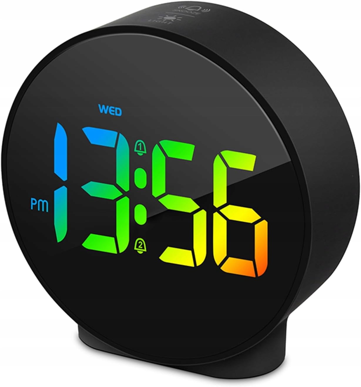 Simple digital electronic clock luminous color alarm clock battery plug ...