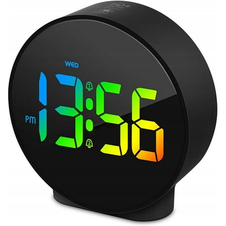 Simple digital electronic clock luminous color alarm clock battery plug-in dual power supply mode alarm clock