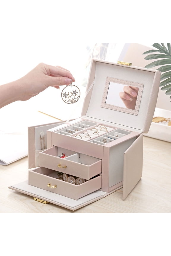 Simple drawer jewelry storage box multi-layer creative earrings earrings ring jewelry storage box