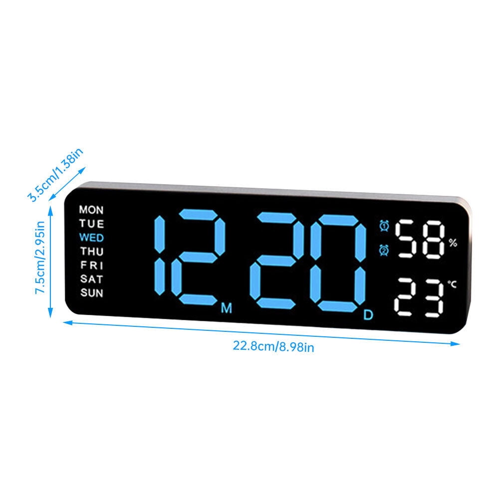 Simple electronic Digital Alarm Clock Large LED Display Temperature