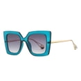thumbnail image 1 of Simple fashion sunglasses with large frame, PC material, metal, high definition, Blue, 1 of 5