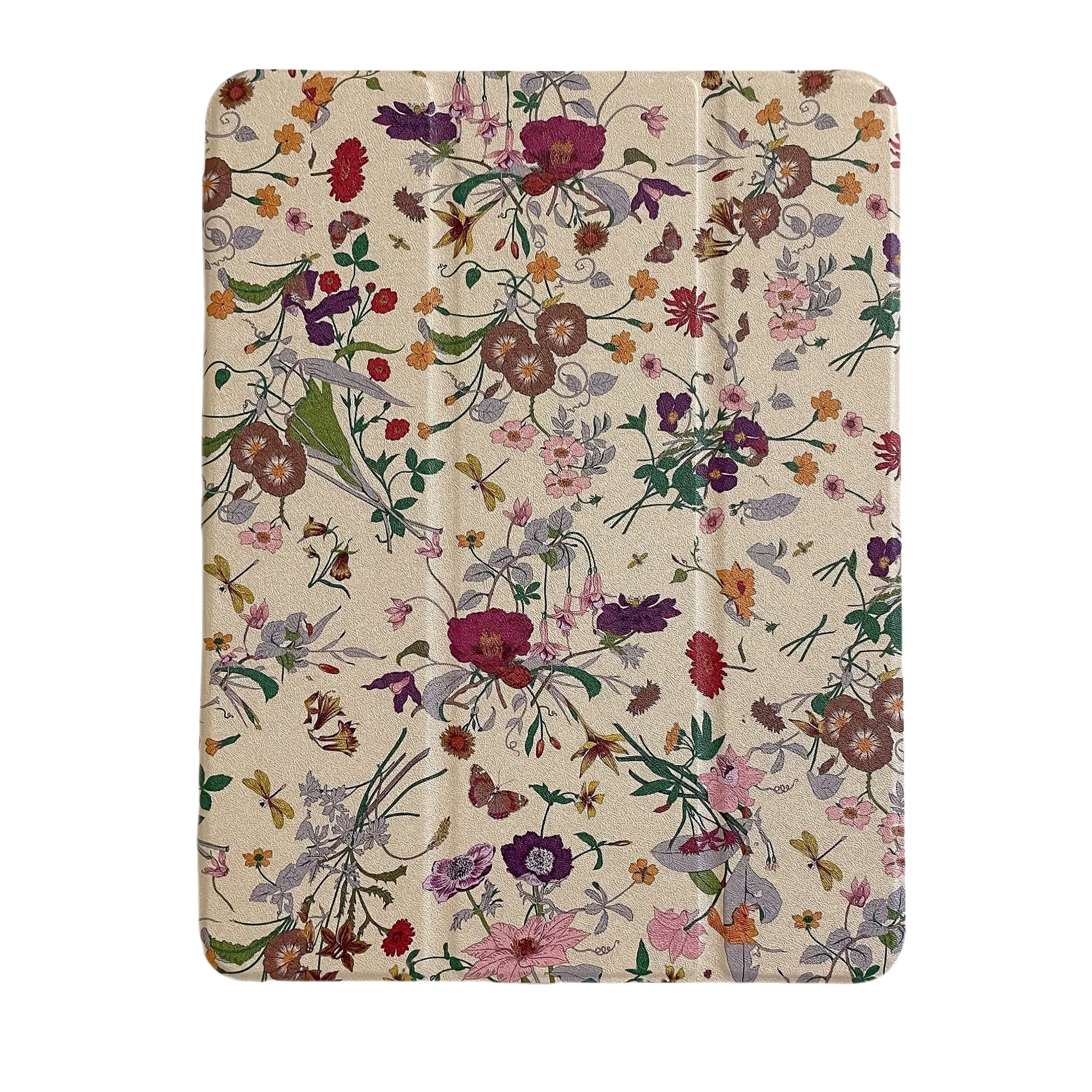 Simple flowers With Pencil Holder Funda for New iPad Air 5th 4th
