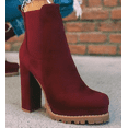 thumbnail image 1 of Simple high-heeled ankle boots, women's elastic ankle boots, 1 of 9