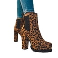 thumbnail image 1 of Simple high-heeled ankle boots, women's elastic ankle boots, 1 of 9