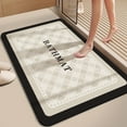 Simple light diatomaceous mud foot mat bathroom absorbent, nonslip