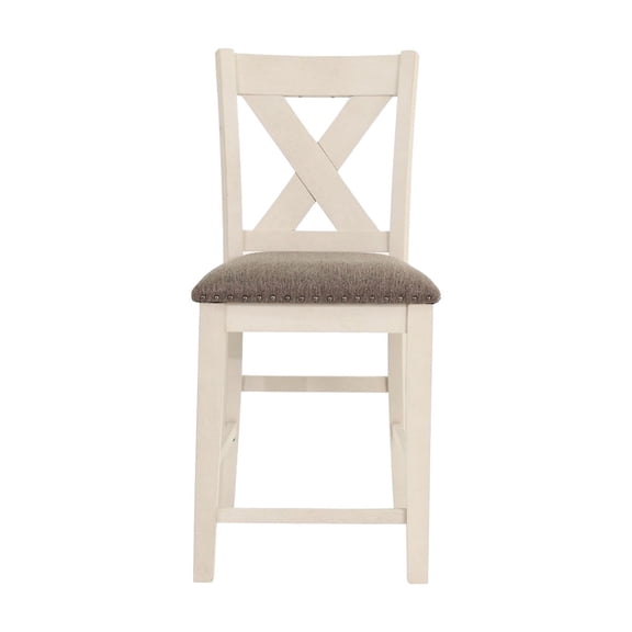 Simple modern counter height chair set of 2 with X back - Add charm to your dining area