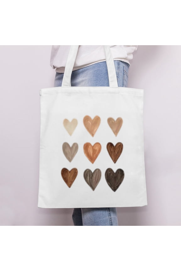 Simple pattern Customizable Eco-Friendly Canvas Tote Bag – Reusable Large Shoulder Bag for Shopping, Travel & Daily Use 13.8*15.7in/35*40cm