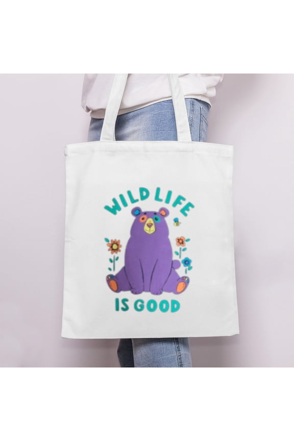 Simple pattern Customizable Eco-Friendly Canvas Tote Bag – Reusable Large Shoulder Bag for Shopping, Travel & Daily Use 13.8*15.7in/35*40cm