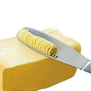 Simple preading 3-in-1 Stainless Steel Butter Knife Spreader - Butter Knives with Holes in Blades and Butter Cutter - Kitchen Gadget Butter Spreader Knife Set