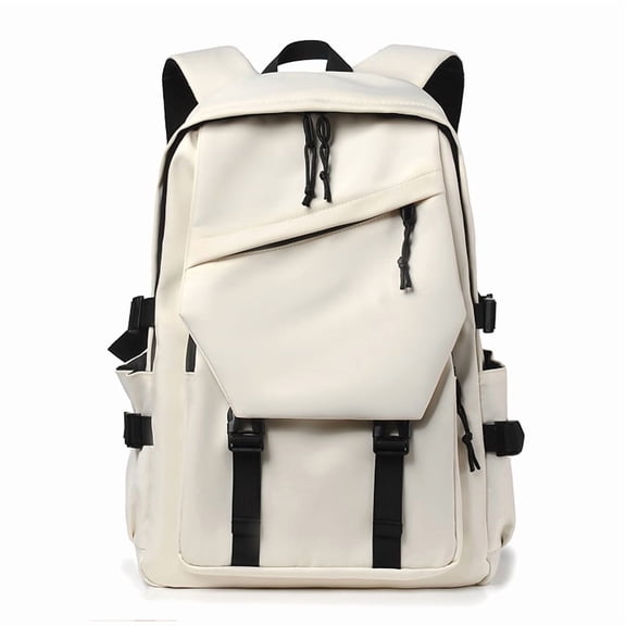 Simple solid color backpack, travel backpack, plenty of storage space, very suitable for commuting, work and going out.