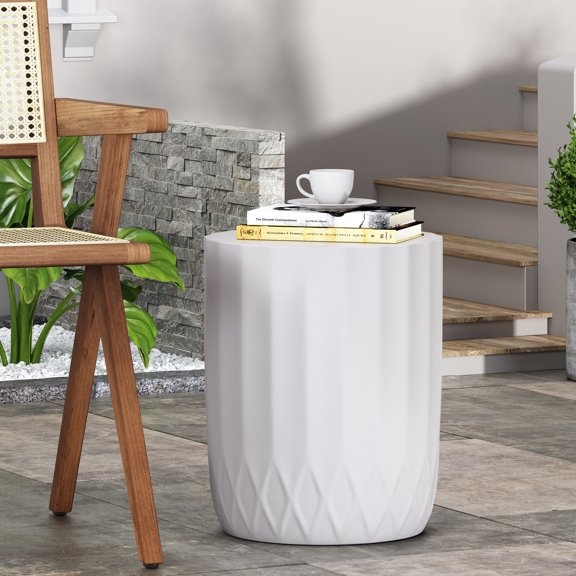 Simple - structured Magnesium Oxide Side Table / Bring Functionality to Home