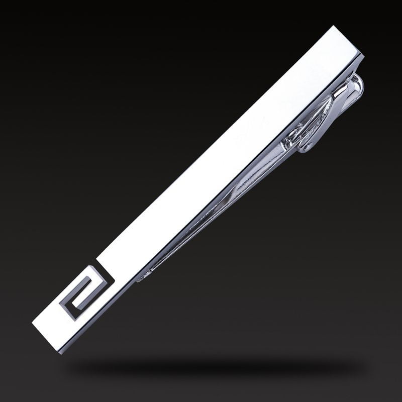 Simple tie clip Gold and silver twocolor tie clip Dress tie security