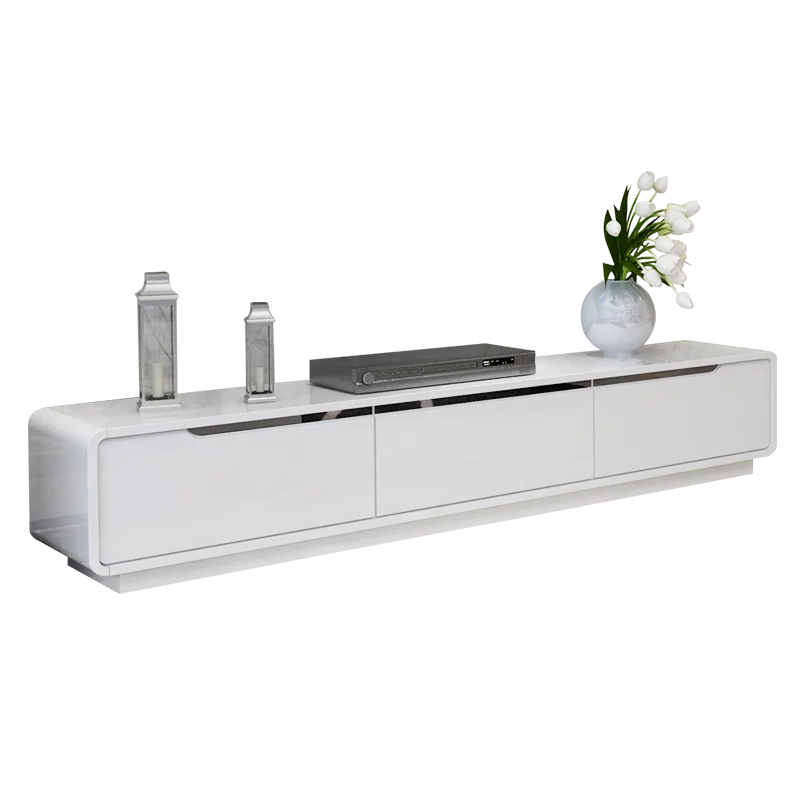 Simple white piano paint TV coffee table and smallsized