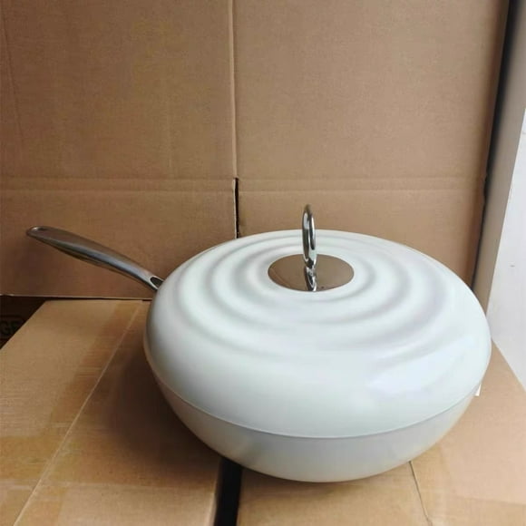 Simple wok, White Moonlight ceramic non-stick pan, universal gas induction cooker