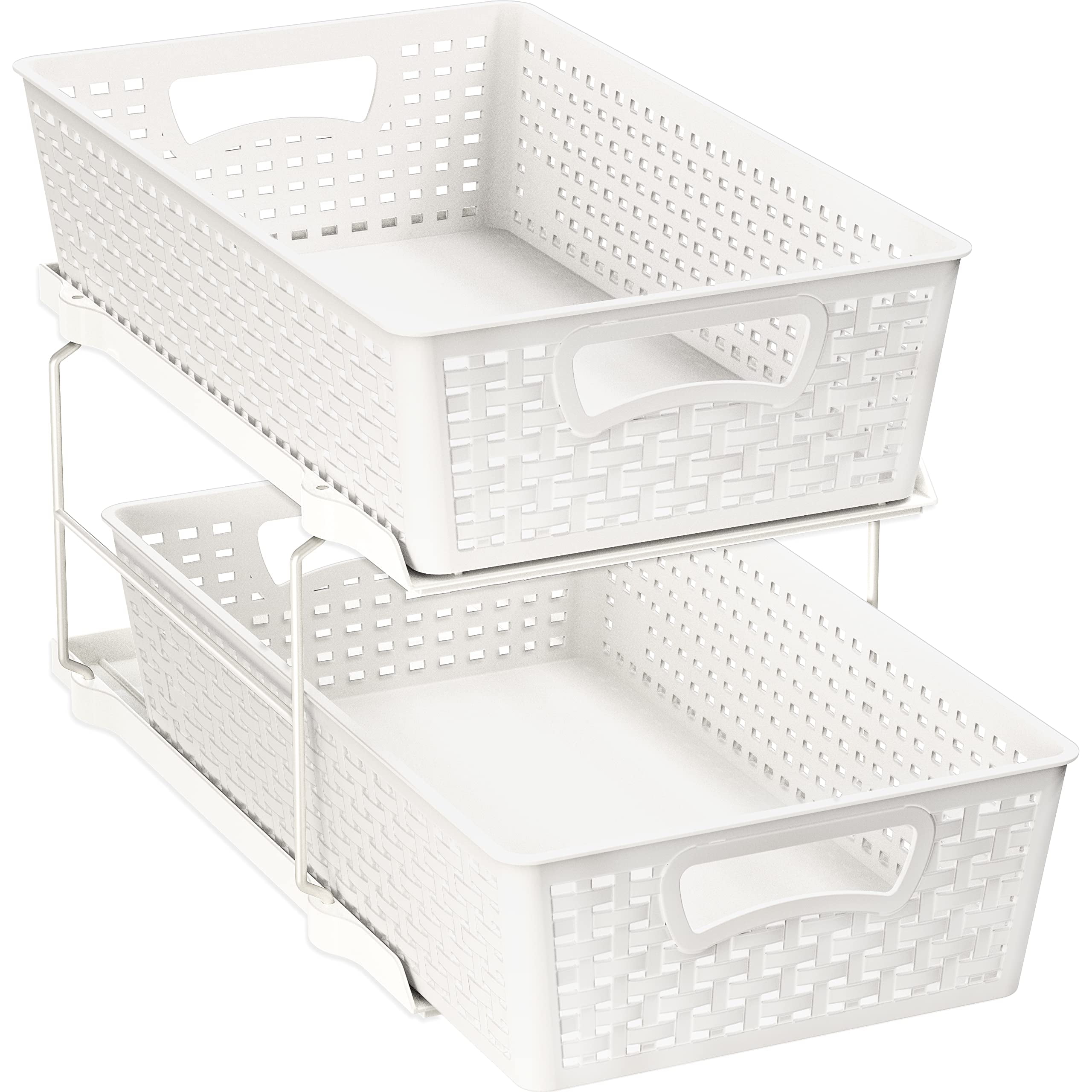 SimpleHouseware 2 Tier Plastic Organizer Kitchen & Bathroom
